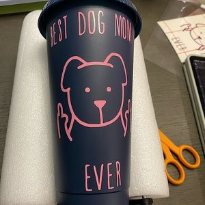 “Best Dog Mom Ever” reusable tumbler